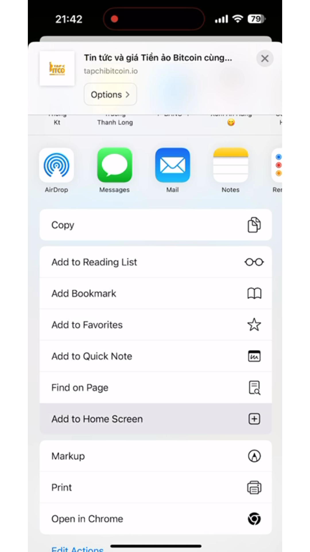 Hướng dẫn cài đặt Mini App cho Tapchibitcoin.io